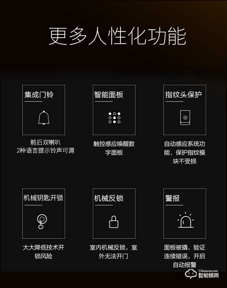 艾仕臣智能锁 AS-008家用防盗门可视远程锁