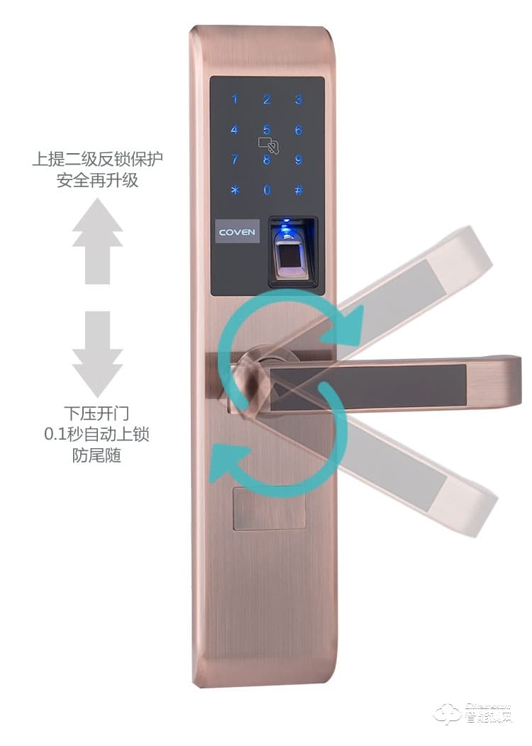 科纹智能锁 8803直板家用防盗门密码锁