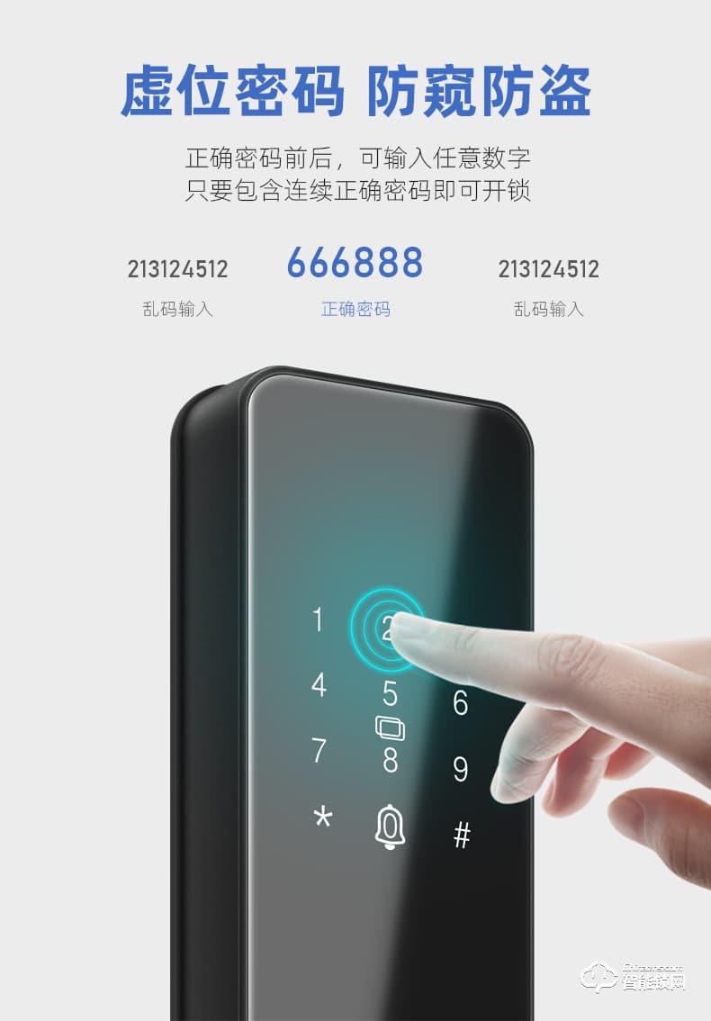 互威智能锁 168家用防盗门入户门智能锁