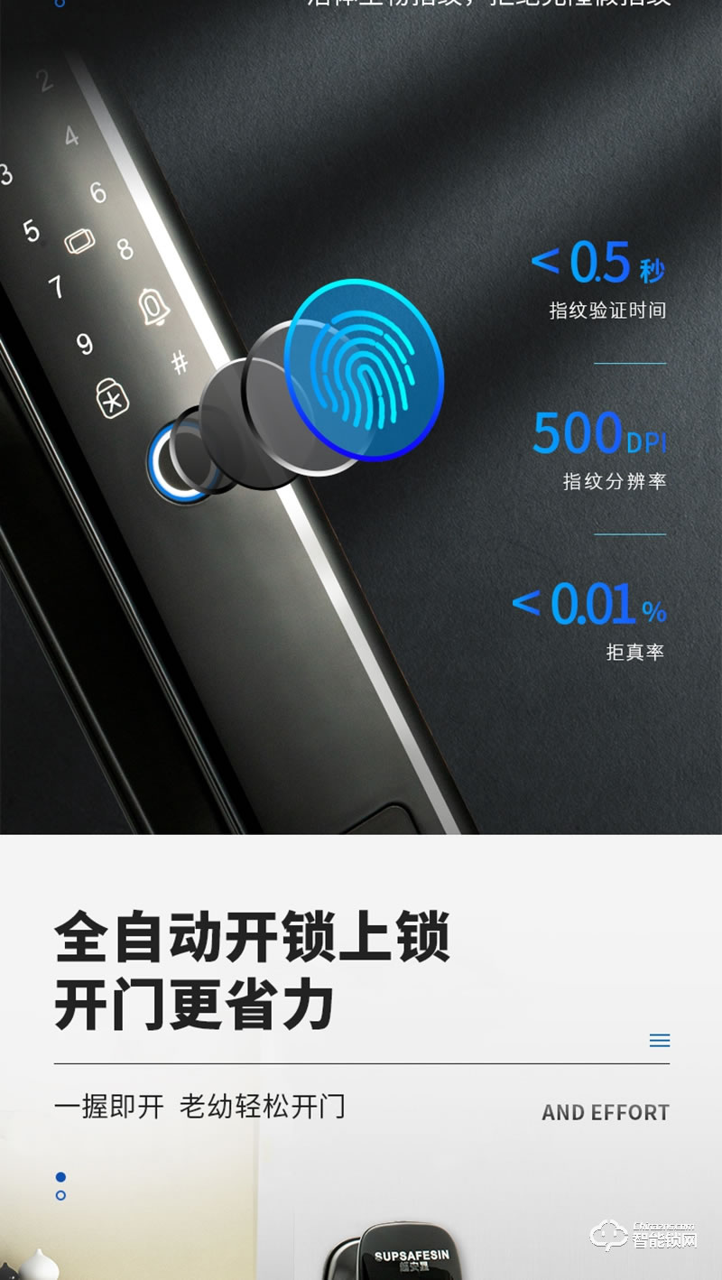 超安星智能锁 V8家用全自动智能锁