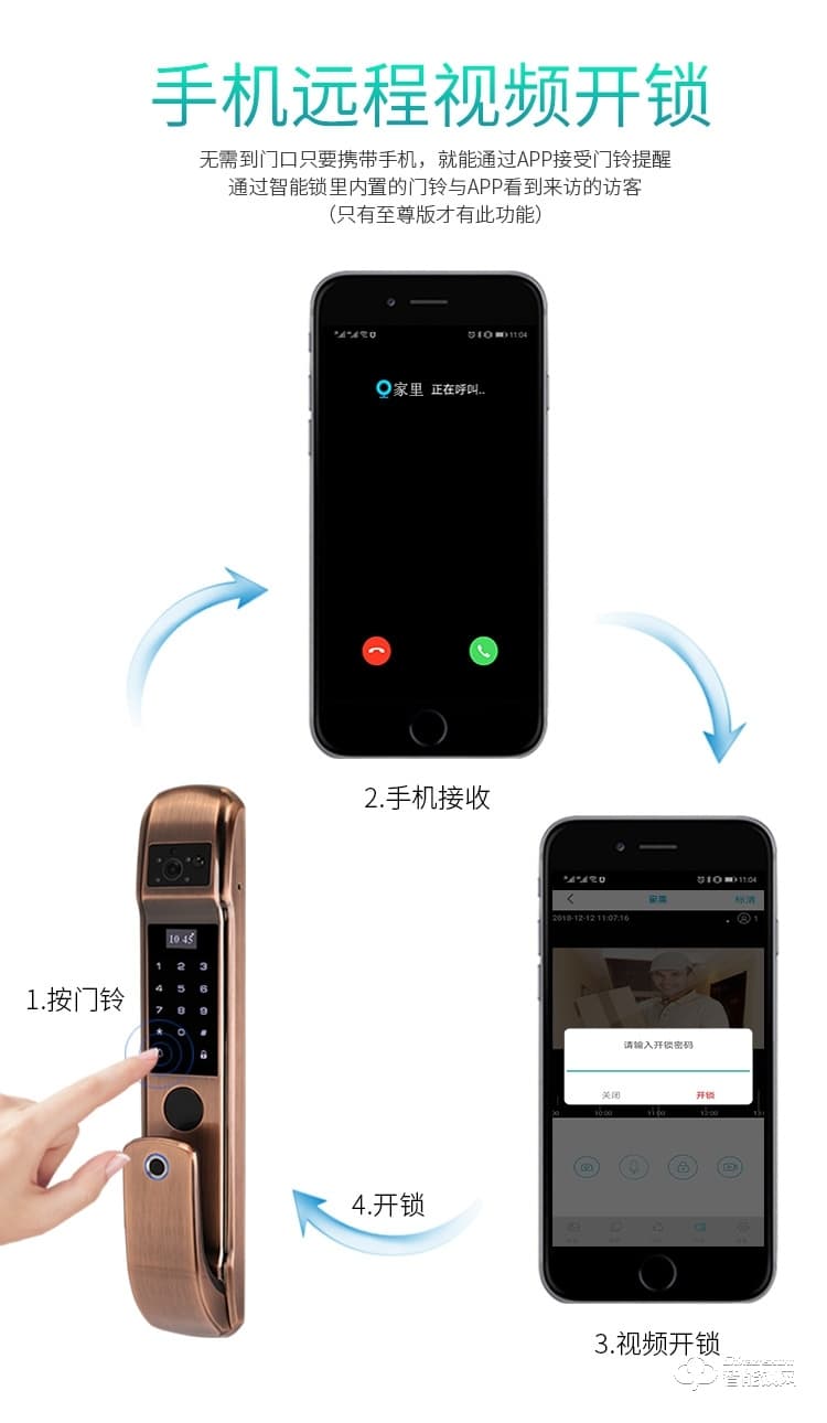 顾乐智能锁 805家用全自动智能锁