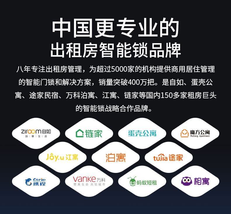 果加智能锁F0T 公寓民宿密码锁 APP远程下发密码 刷卡开锁