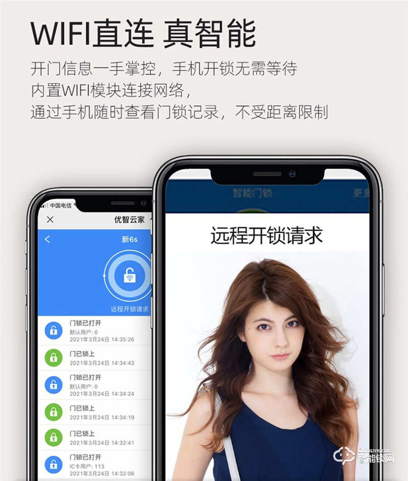 洛克曼S15-2智能锁3D人脸识别 手机APP远程抓拍