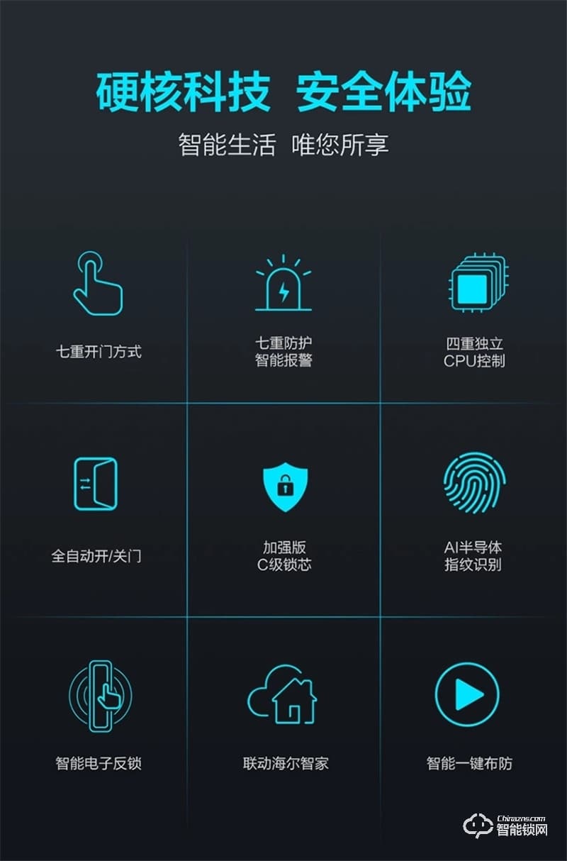 海尔智能锁P30 一握即开