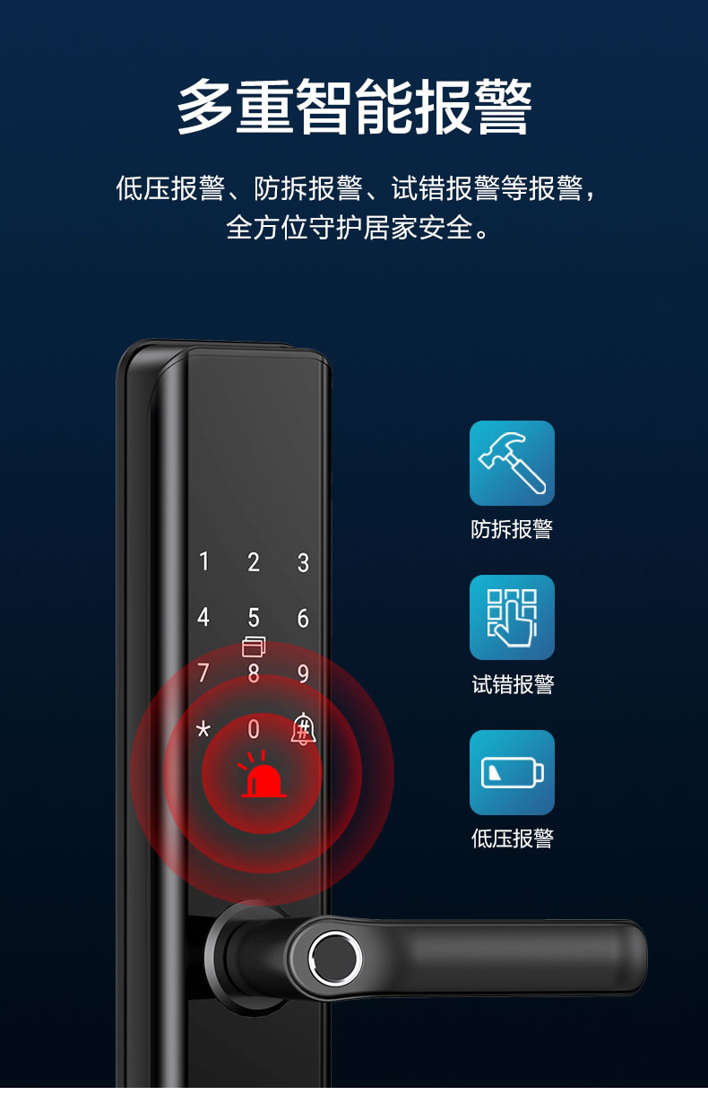 海尔智智能28E指纹锁家用防盗门密码锁28E