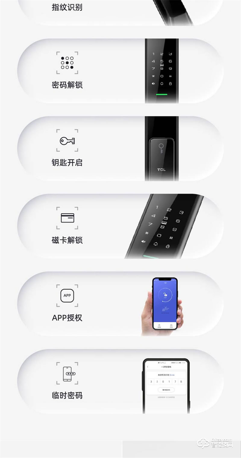 TCL K7V 指纹锁智能锁家用防盗门锁密码锁