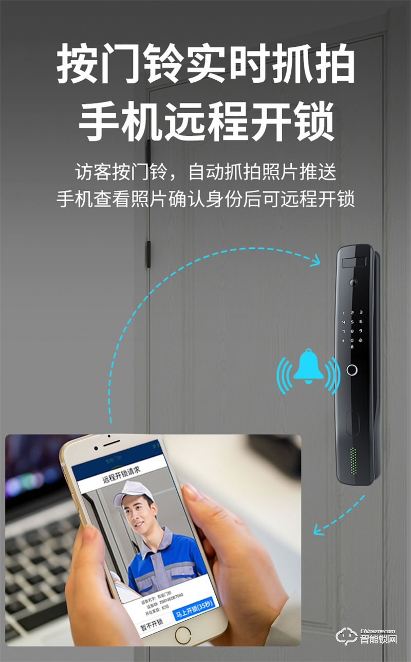 康佳GM6S 3D人脸识别 指纹密码家用防盗智能门锁
