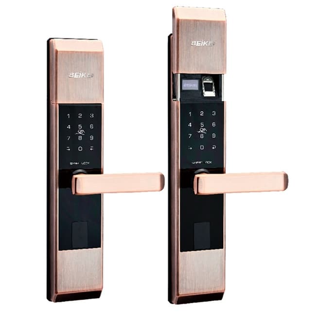 贝可指纹锁 60103自动滑盖指纹智能门锁