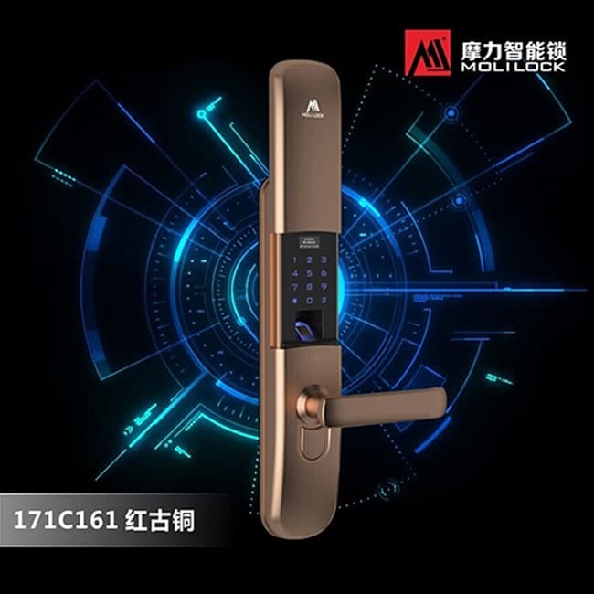 摩力指纹锁 171C161滑盖APP远程控制智能锁