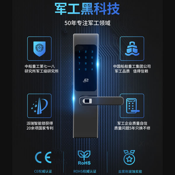 派瑞装甲智能锁 H200家用防盗门密码锁智能锁