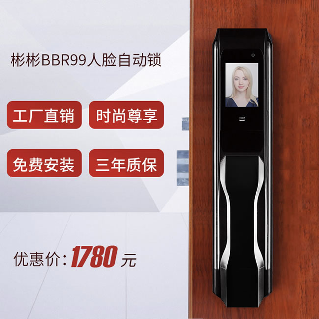 彬彬智能锁 BBR99人脸识别锁全自动智能门锁