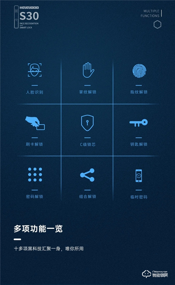 零接触 更安心｜皇家金盾S30人脸识别全自动智能锁新品上市