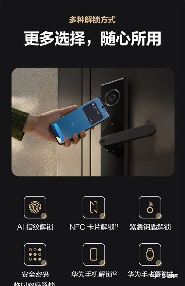 华为最便宜智能门锁今日开售：限时8折 仅1099元